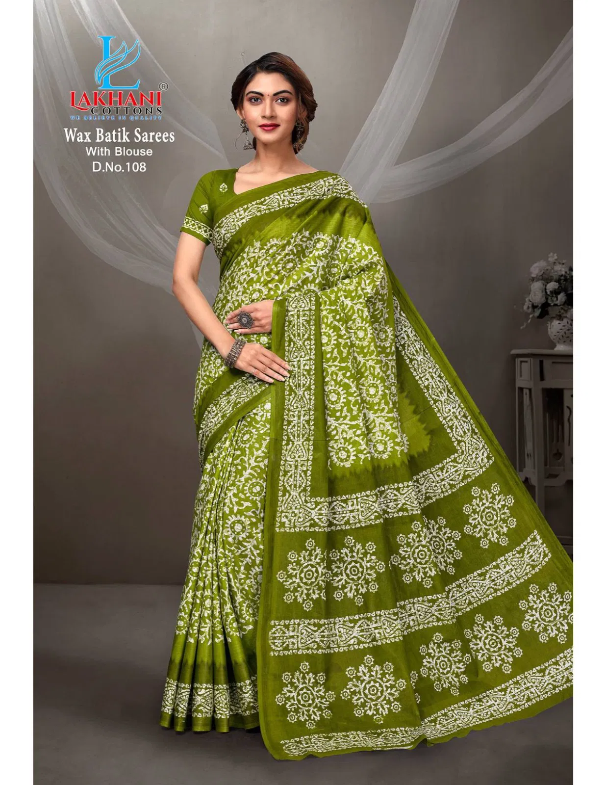 Wax Batik Vol 01 By Lakhani Heavy Cotton Printed Sarees Wholesalers In Delhi